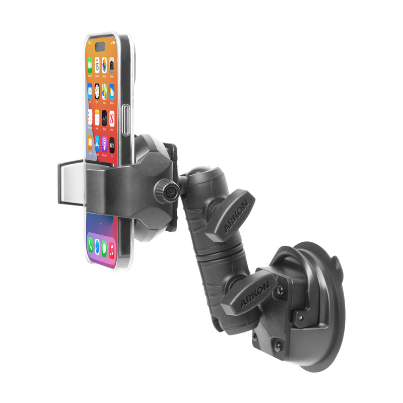 RoadVise® Ultra Holder with Double Socket Arm and Suction Mount