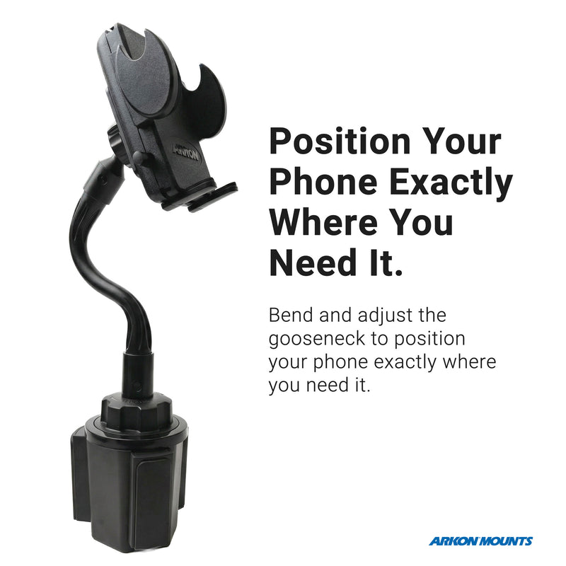 Cup Holder Phone Mount with Gooseneck and 17mm Ball