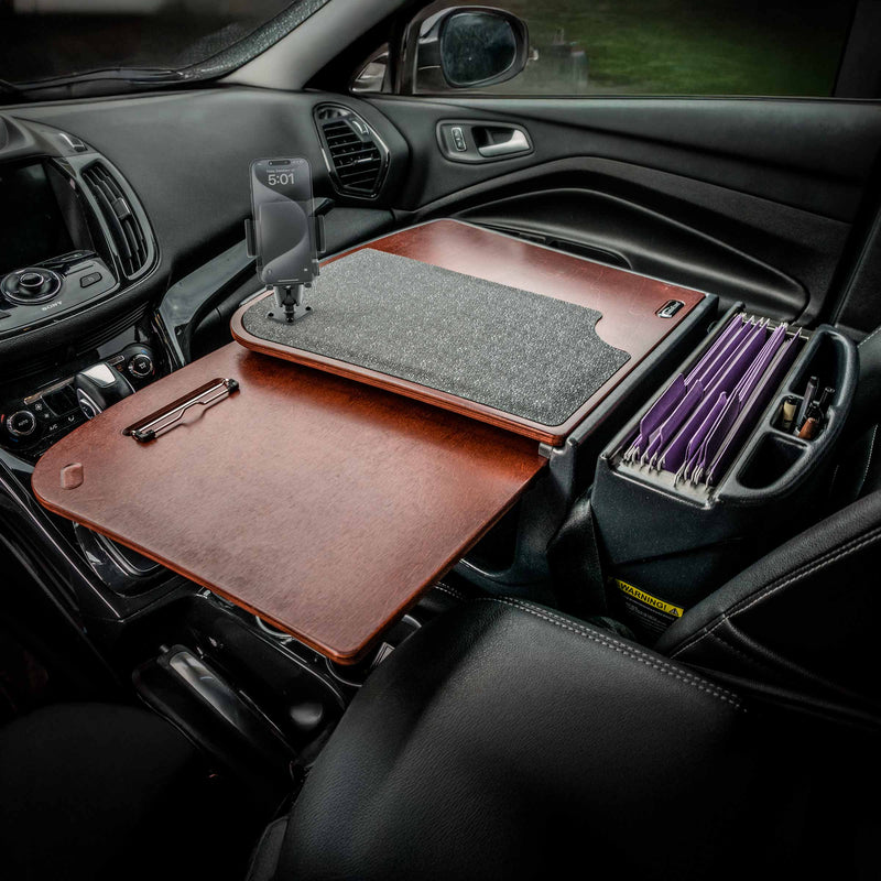 AutoExec GripMaster Car Desk with Mega Grip™ Drill-Base Mount