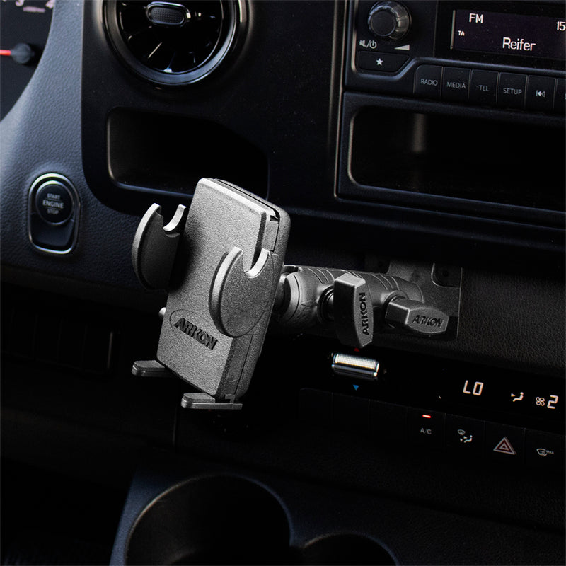 Mega Grip™ Phone Drill Base Mount with Double Socket Swivel Arm