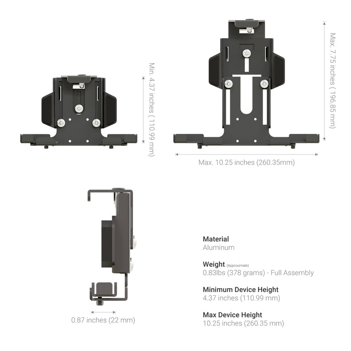10.25 inch Metal Robust™ Locking Forklift Front Guard Tablet Mount