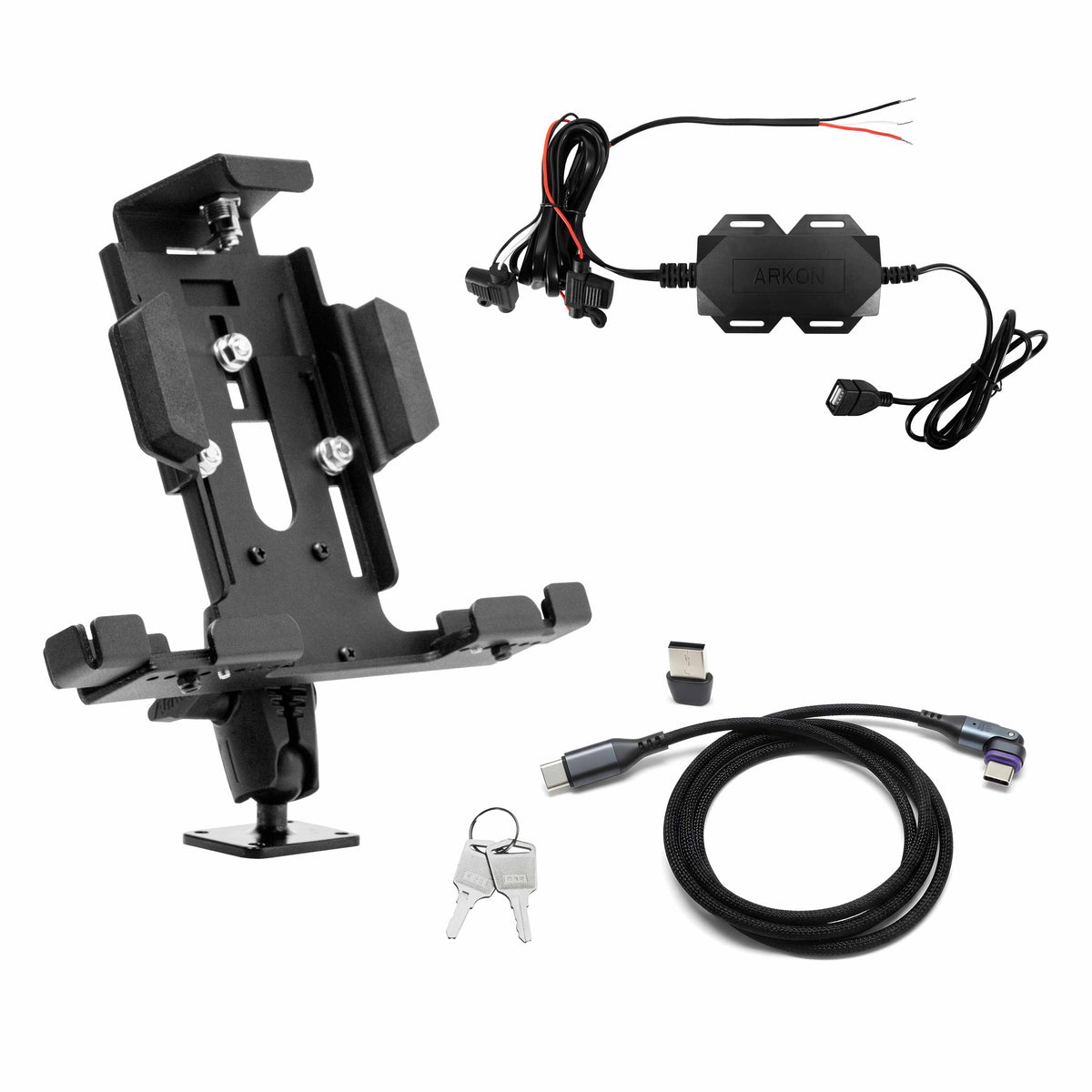 Heavy-Duty LockVise™ Metal Locking Tablet Mount Kit with Hardwire Powe ...