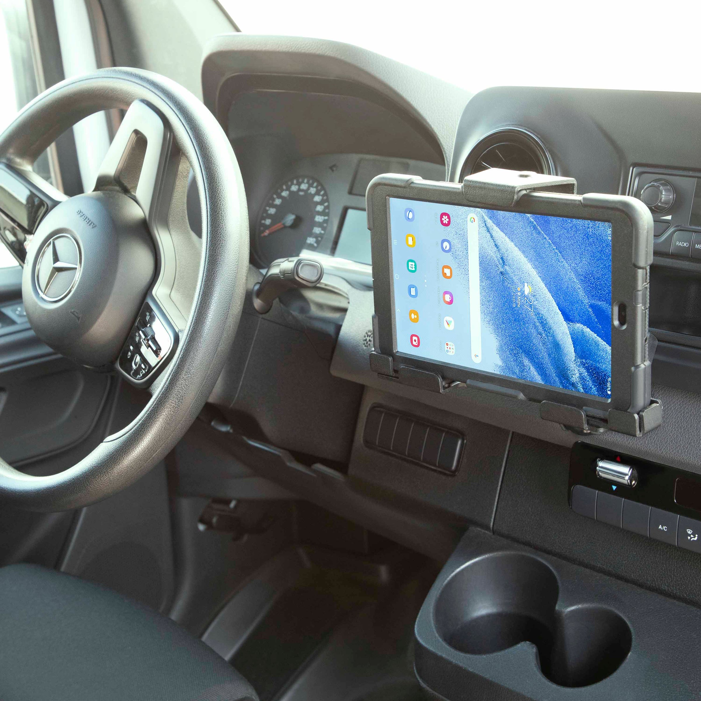 LockVise™ Metal Locking Tablet Mount with Drill Base Mount — Arkon Mounts