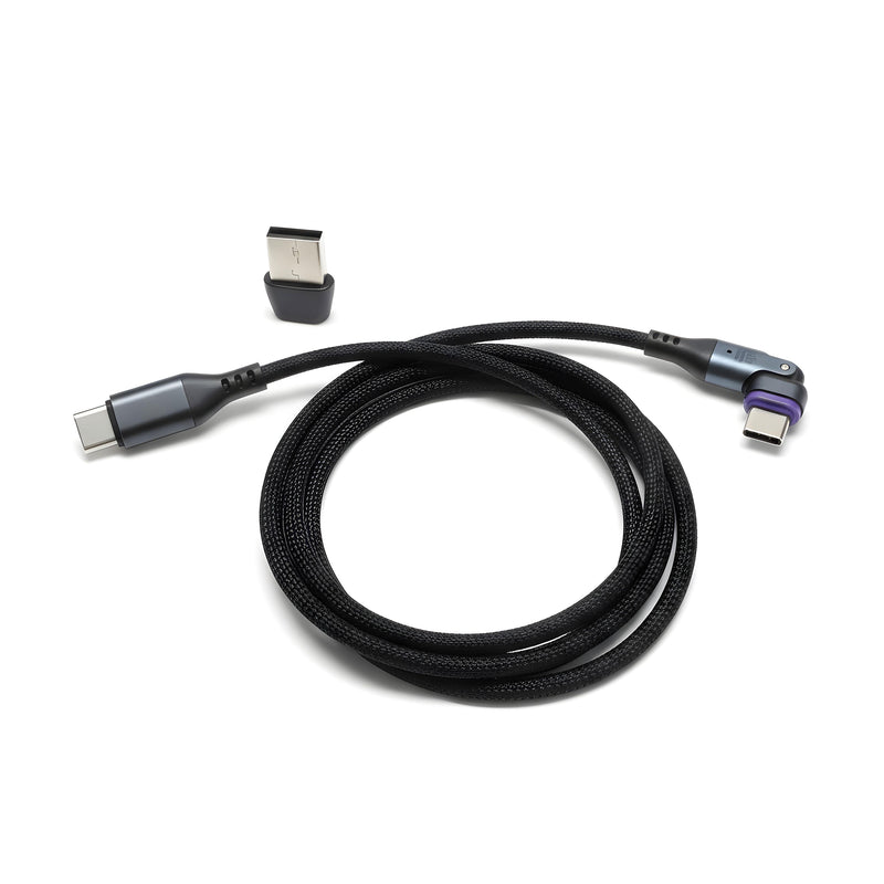 240W Magnetic USB-C Charging Cable with A-to-C Adapter