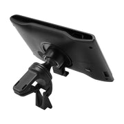 An Air Vent Car Mount for Garmin nuvi 40, 50, 200, 2013, 24x5, and 25x5 GPS devices is attached to a car air vent, shown from the back and slightly to the side against a white background.