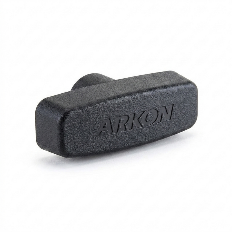 A black textured plastic lock pick with the brand name 'ARKON' embossed on the side, shown on a clean white background.