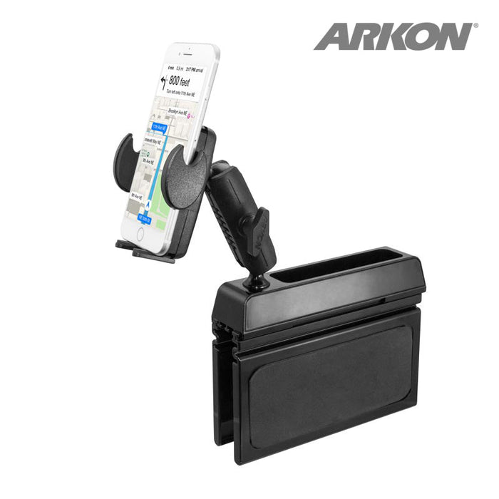 Car Console Wedge Mega Grip™ Phone Mount Holder for iPhone, Galaxy, and Note-Arkon Mounts
