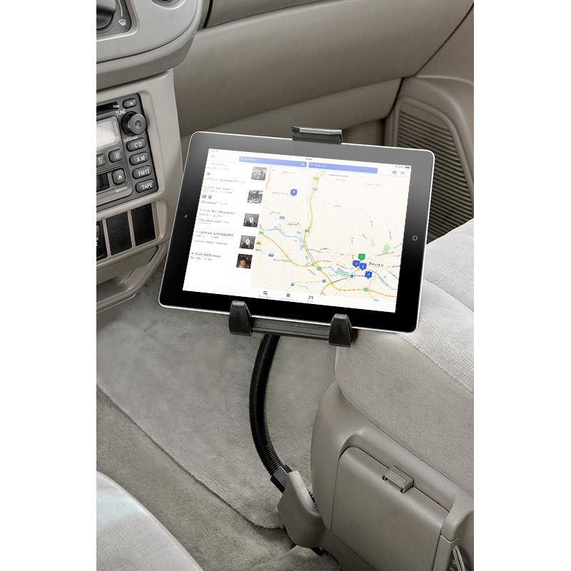 Car or Truck Seat Rail or Floor Tablet Mount for iPad, Note, and more