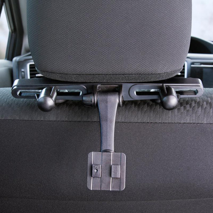 Car Seat Headrest Mount Pedestal with Tiltable Arm - Dual T-Tab Compatible-Arkon Mounts
