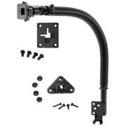 Car Seat Rail or Floor Mount with 15 Gooseneck for Sirius XM Satellite Radio includes two mounting plates, assorted screws, and rubber caps—ideal for secure installation in your vehicle. Items displayed on a white background.
