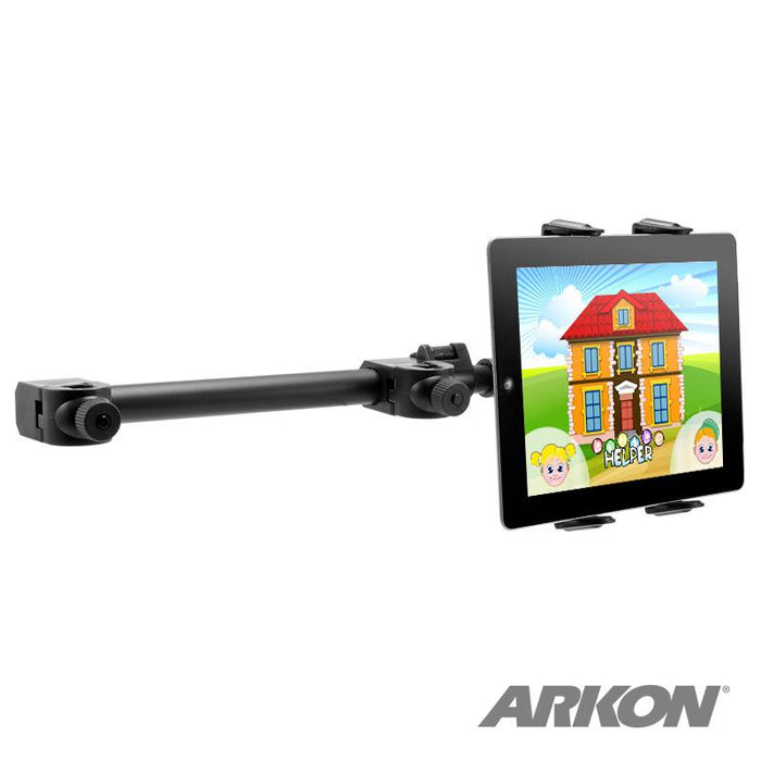 Center Extension Car Headrest Slim-Grip® Tablet Mount for iPad, Note, and more-Arkon Mounts