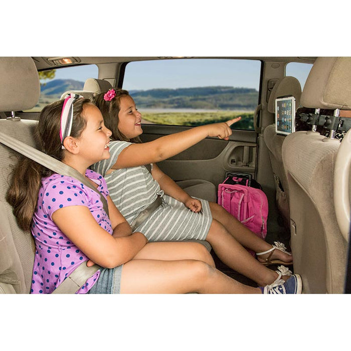 Center Extension Car Headrest Slim-Grip® Tablet Mount for iPad, Note, and more-Arkon Mounts