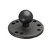 Circular Metal Base Adapter with Rubber 25mm (1 inch) Ball-Arkon Mounts