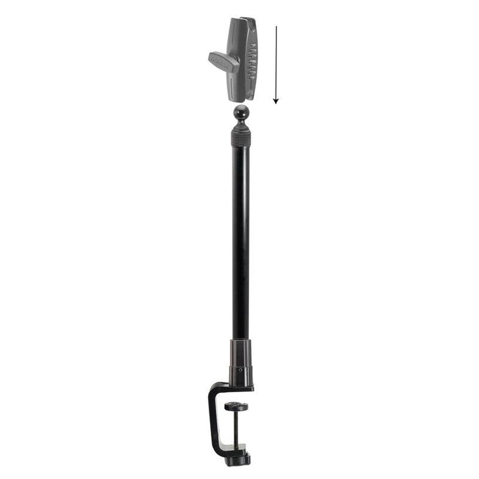Clamp and Extendable 17-29 inch Pole with 25mm (1 inch) Ball-Arkon Mounts