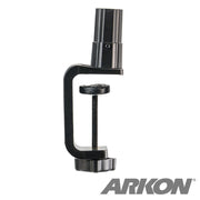 The Clamp for Converting Remarkable Creator™ Stands is a lightweight, black mount with a screw-tightening mechanism for secure attachment. The Arkon logo appears in the bottom right corner.