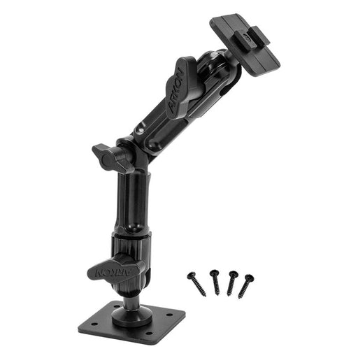 Heavy-Duty Multi-Angle Drill-Base Mounting Pedestal with 8" Arm - Dual-T Compatible-Arkon Mounts