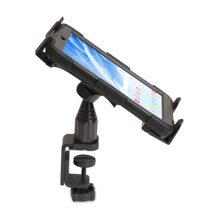 Soporte de pinza para tabletas o escritorio de alta resistencia con brazo de 4" para iPad, Note y más - Arkon Mounts