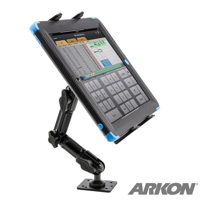 Heavy-Duty Tablet Wall Drill-Base Mount with 8" Arm-Arkon Mounts