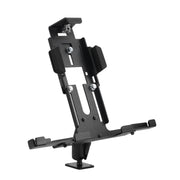 The LockVise™ Metal XL Locking Tablet Holder with Drill Base Mount securely holds tablets with padded grips and includes mounting hardware for a universal, adjustable fit.