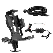 Locking Tablet Mount Security Bundle with Fixed-Install USB and Lightning Cable - Apple Compatible-Arkon Mounts