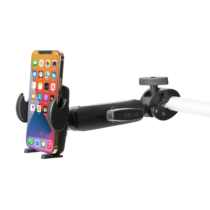 Flash Mount Grip Mega Grip™ Phone Holder with Heavy-Duty Clamp Mount — Arkon Mounts
