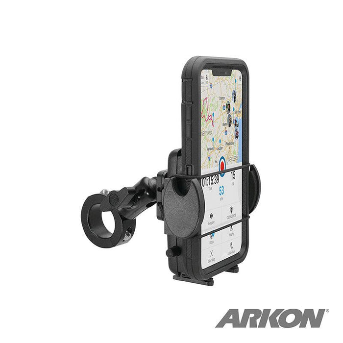 Mega Grip™ Premium Aluminum Motorcycle Handlebar Smartphone Mount-Arkon Mounts