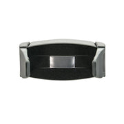 A close-up of the Mobile Grip 3 Universal Smartphone Holder, featuring a black and gray plastic spring-loaded design with a metallic rectangular center, displayed against a white background.