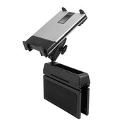 A Mobile Portable Printer Car Truck Seat Wedge Mount for Zebra, Epson, and Brother printers features a rectangular base designed to fit securely between car seats—ideal for users seeking an alternative to traditional printer mounts.