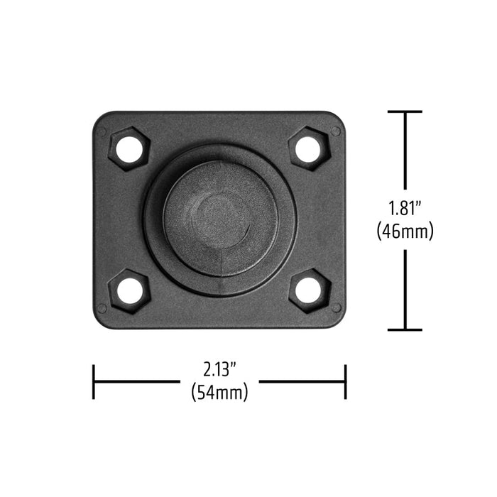 OCTO™ Series Button Pattern to 4-Hole AMPS Rectangular Adapter — Arkon ...