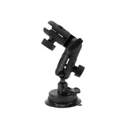 The OCTO™ Series Ratcheting Suction Mount is a black, adjustable windshield phone/tablet holder with pivoting joints, shown upright against a white background.