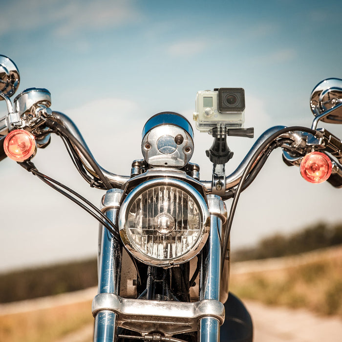 Premium Aluminum Motorcycle Handlebar Mount for GoPro Action Cameras-Arkon Mounts