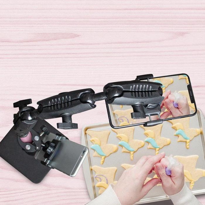 Remarkable Creator™ Cookie Decorators Mount for Phones and Pico Projectors with PINK Pole-Arkon Mounts