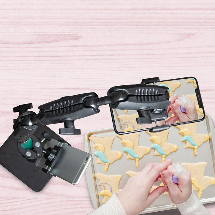 Remarkable Creator™ Cookie Decorators Mount for Phones and Pico Projectors with TEAL Pole-Arkon Mounts