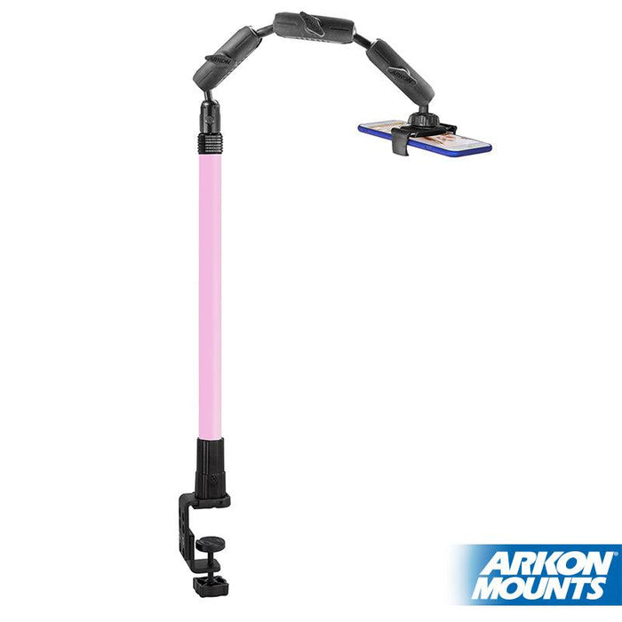 Remarkable Creator™ Pro Stand with Clamp Base with Pink Extension Pole-Arkon Mounts