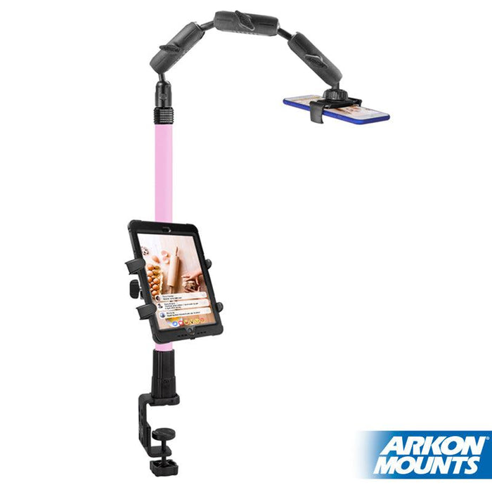 Remarkable Creator™ Pro+Plus Clamp Mount with Pink Extension Pole-Arkon Mounts