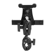 The RoadVise® Clamp Mount features a 3.5” arm and LockVise™ locking tablet holder, offering an adjustable, secure solution for holding tablets or GPS devices.