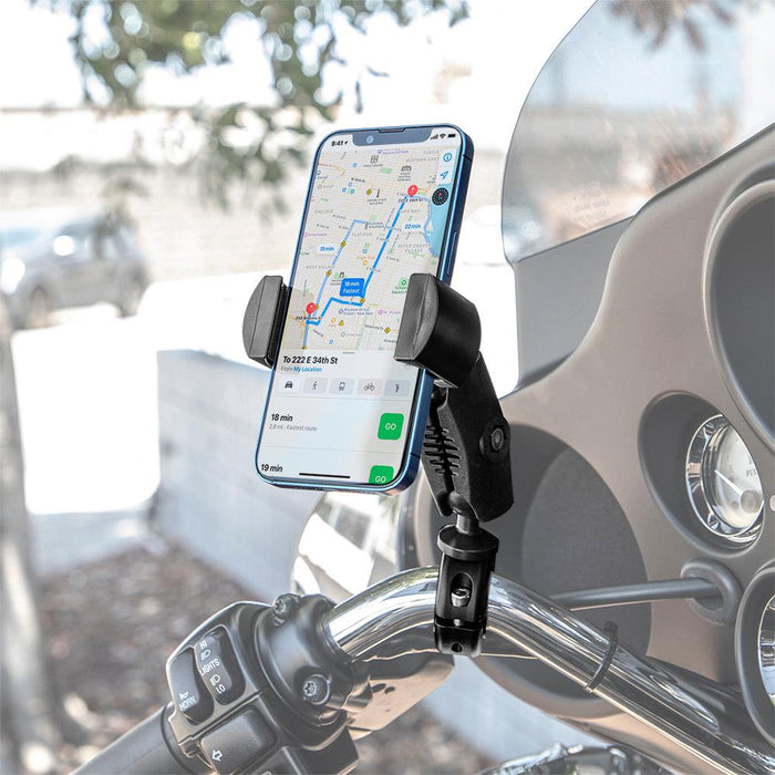 RoadVise® Phone Holder with Aluminum Handlebar Mount and 2.75" Shaft-Arkon Mounts