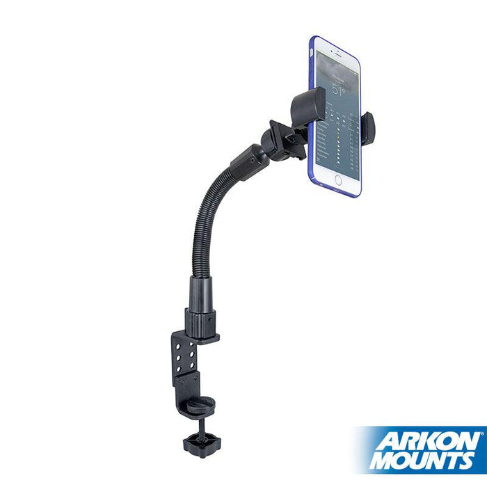 RoadVise® Phone Holder with Clamp Mount and 12 inch Gooseneck-Arkon Mounts