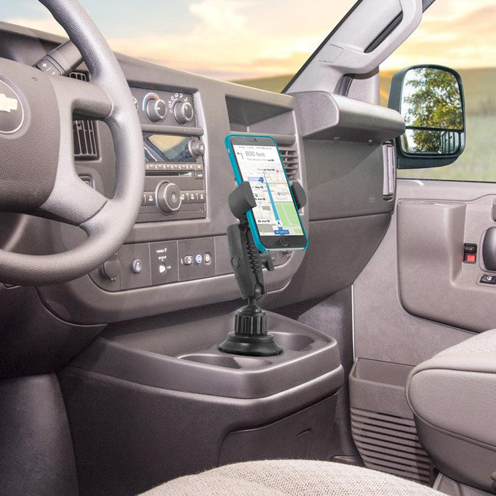 RoadVise® XL Cup Holder Phone and Midsize Tablet Mount for iPhone, Galaxy, and Note-Arkon Mounts
