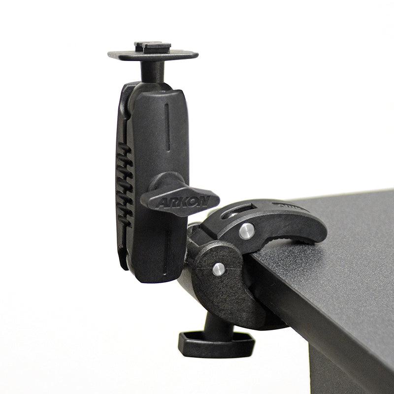 Rotating Securing Tabs Clamp Mount with Dual Shafts and Dual T-Tab Mounting Pattern — Arkon Mounts