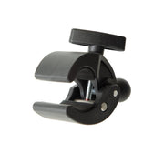 The Robust™ Mount Clamp Post with 25mm (1) Ball features a curved gripping surface, adjustable screw knob, and durable construction, shown against a white background.