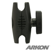 The Robust™ Series 2.75 inch Metal Mount Shaft features a 25mm (1 inch) ball, a black adjustable arm with tightening knob for mounting accessories, and displays the ARKON logo in the bottom right corner.