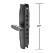 The Robust™ Series features an 8.5-inch black vertical handle with side knob, metal mount shaft, and 38mm (1.5 inch) ball compatibility, shown against a white background.