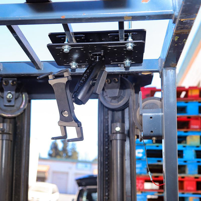 Slim-Grip® Overhead Guard Forklift Tablet Mount with 5" Shaft-Arkon Mounts