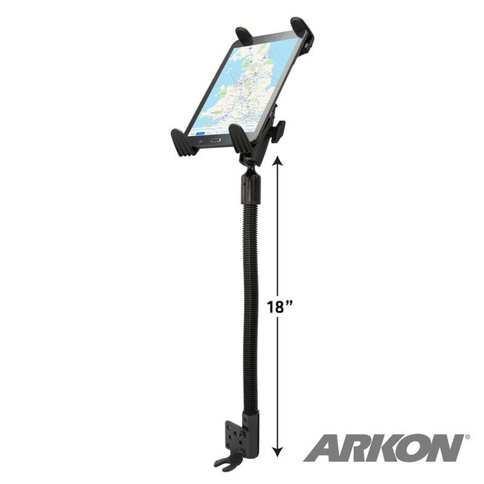Slim-Grip® Tablet Holder with Seat Rail Mount and 18" Bendable Arm-Arkon Mounts