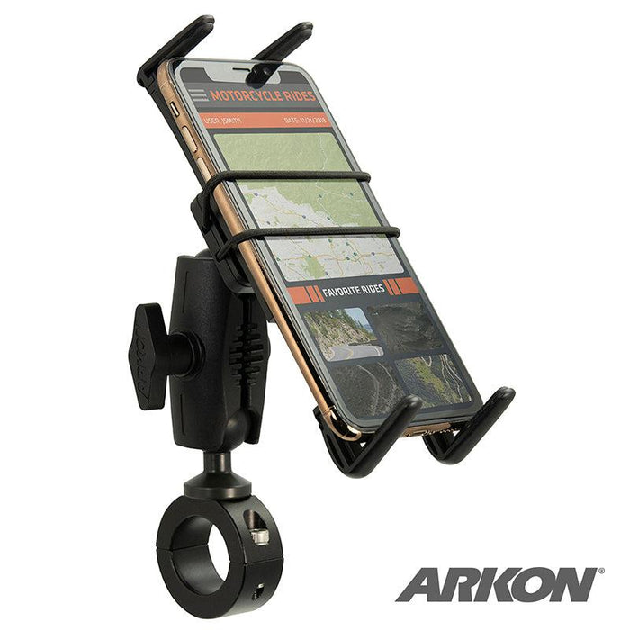 Slim-Grip® Ultra Phone Holder with Motorcycle Handlebar Mount and 2.75" Shaft-Arkon Mounts