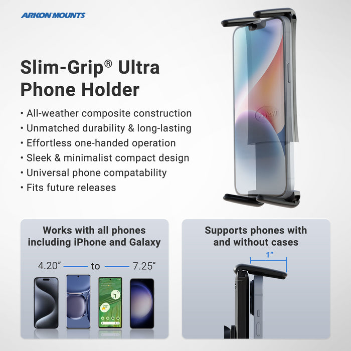 Slim-Grip® Ultra Windshield Phone Car Mount for iPad, Note, and more-Arkon Mounts