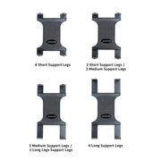 The Slim-Grip® Universal Tablet Holder w/ Dual-T mounting pattern comes in four versions: 4 short legs, 2 short & 2 medium legs, 2 medium & 2 long legs, or 4 long legs—each versatile and branded by Arkon.