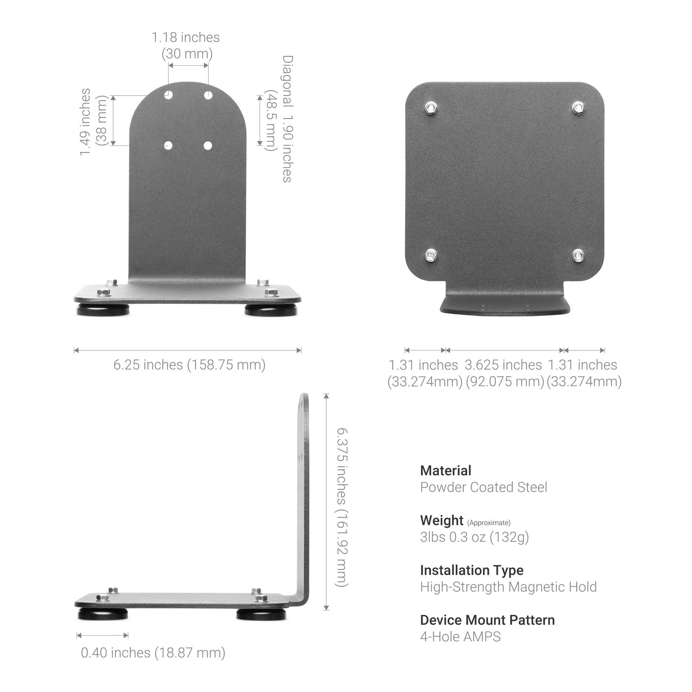 SteadyMag™ Magnetic Mount System with Universal Barcode Scanner Holder ...