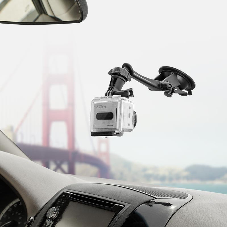 Gopro Racing Car Mount Sticky Suction Windshield or Dash Car Mount for GoPro HERO Action Came ...